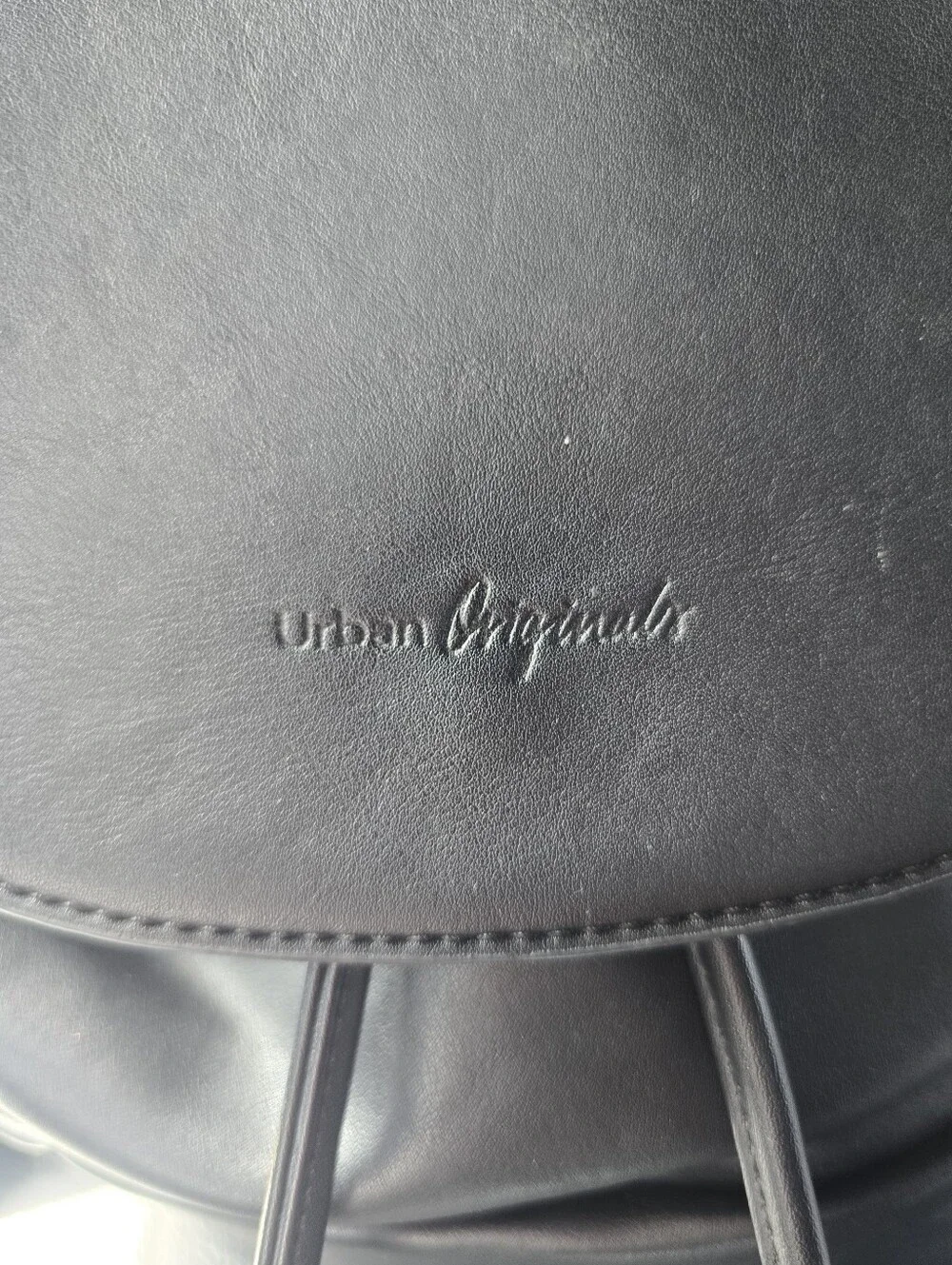 Urban Originals Splendour Vegan Leather Backpack - Black Minimalist Daypack